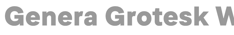 Genera Grotesk